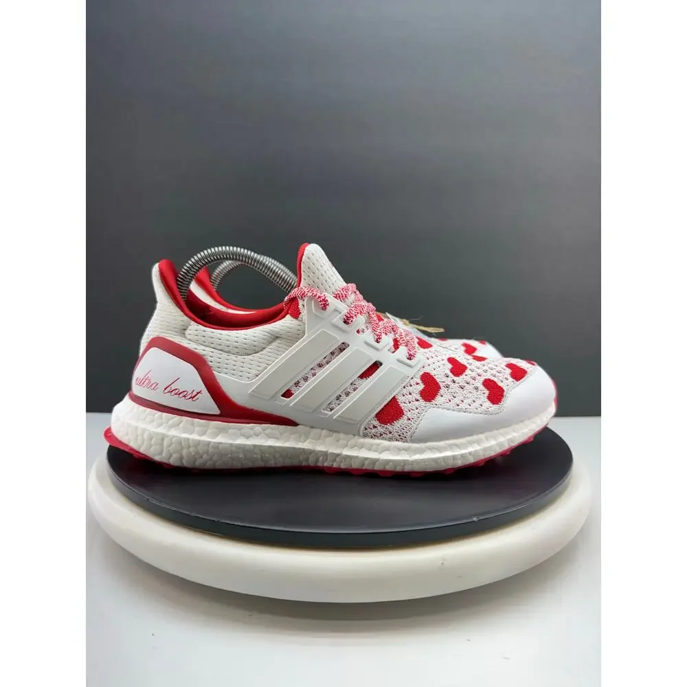 Adidas‎ UltraBoost 1.0 Valentines Day Hearts Womens 5 Red White Sneakers JR5845